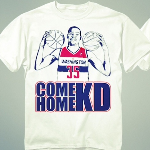 Website Sending Out Come Home Kd Shirts With Kevin Durant In Wizards